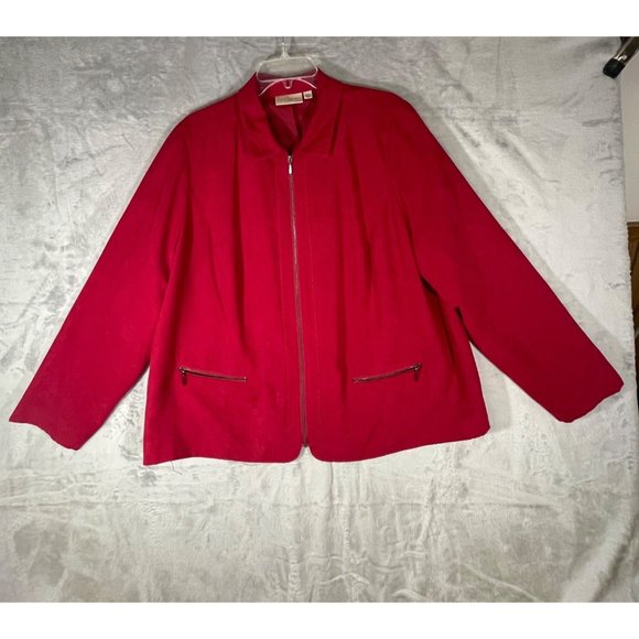 Studio Works womens size 20W zip Up Blazer Jacket with pockets witb Zipper - Picture 9 of 16
